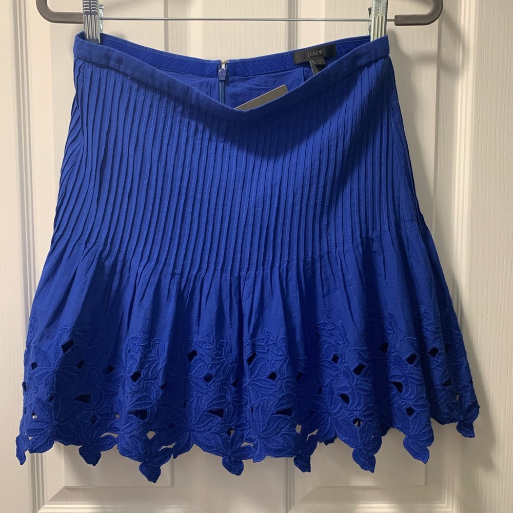 J Crew NWT Royal blue mini skirt